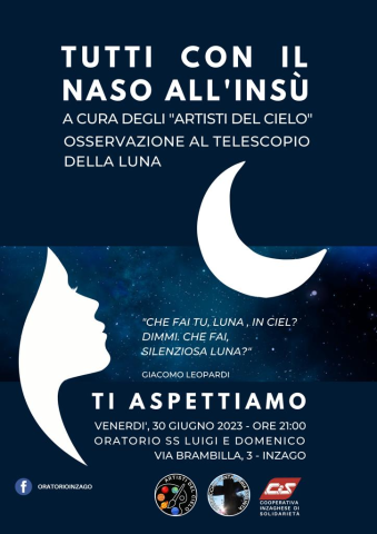 TUTTI CON IL NASO ALL'INSU' - Osservazione al telescopio della luna