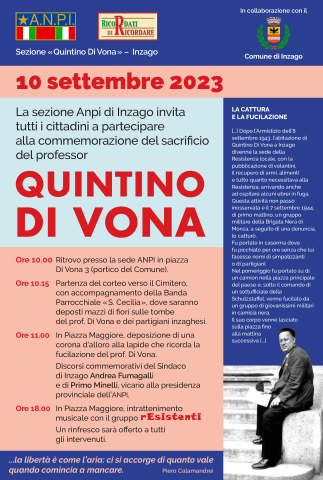 79° anniversario del martirio del Prof. Quintino Di Vona