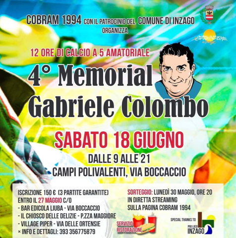 4° MEMORIAL GABRIELE COLOMBO