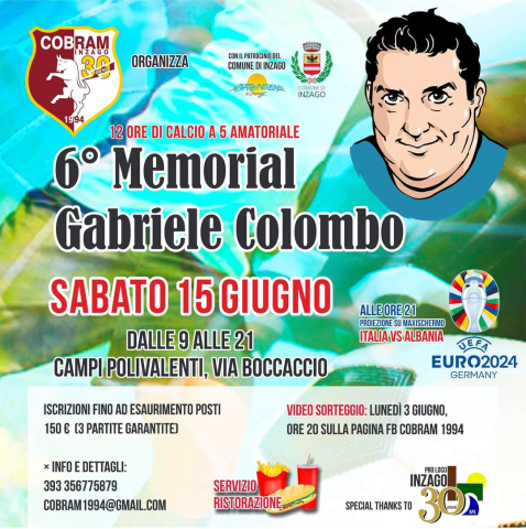 6° MEMORIAL GABRIELE COLOMBO